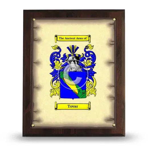 Tovar Coat of Arms Plaque
