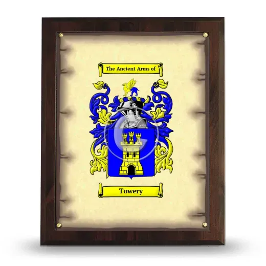 Towery Coat of Arms Plaque