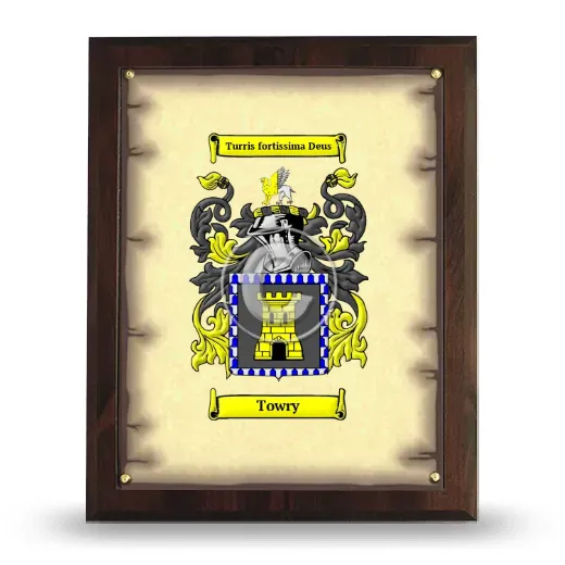 Towry Coat of Arms Plaque