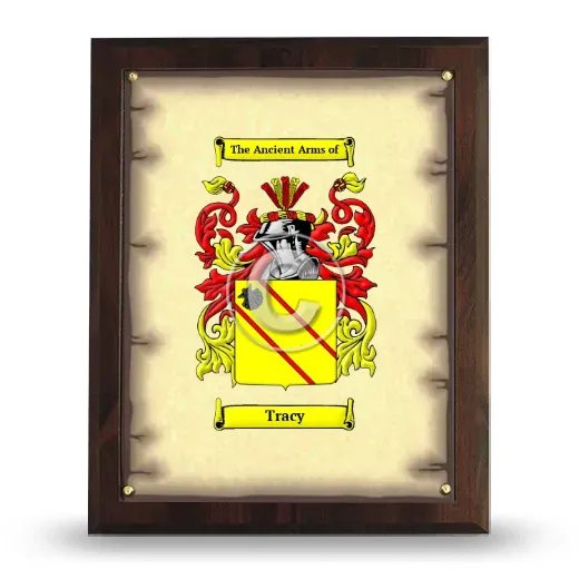Tracy Coat of Arms Plaque