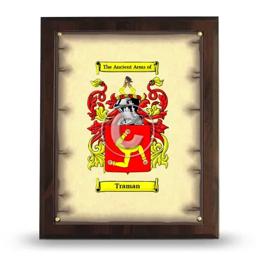 Traman Coat of Arms Plaque