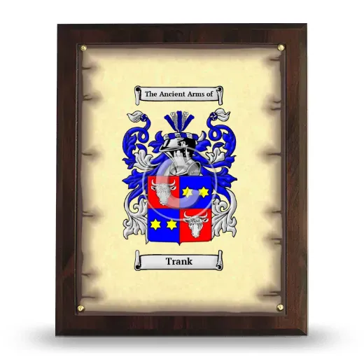 Trank Coat of Arms Plaque