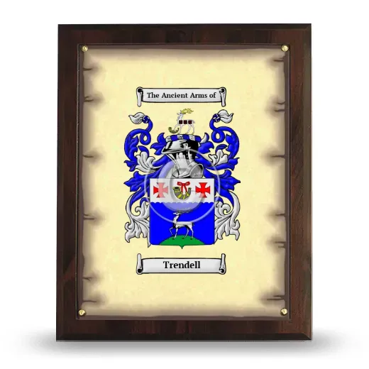 Trendell Coat of Arms Plaque