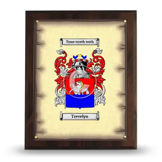 Trevelyn Coat of Arms Plaque