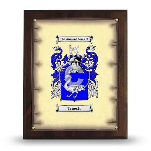 Troeste Coat of Arms Plaque