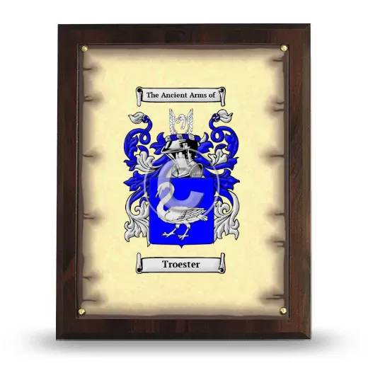 Troester Coat of Arms Plaque