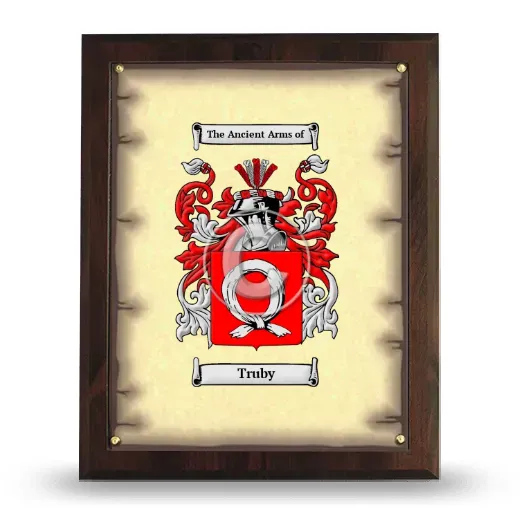 Truby Coat of Arms Plaque