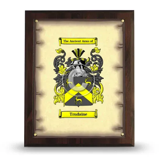 Trudaine Coat of Arms Plaque