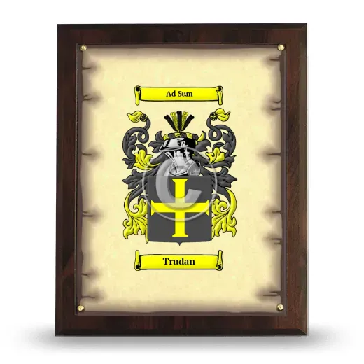 Trudan Coat of Arms Plaque