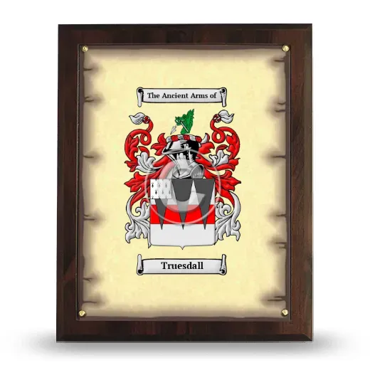 Truesdall Coat of Arms Plaque
