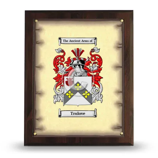 Trulove Coat of Arms Plaque