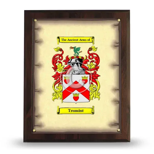 Trumint Coat of Arms Plaque