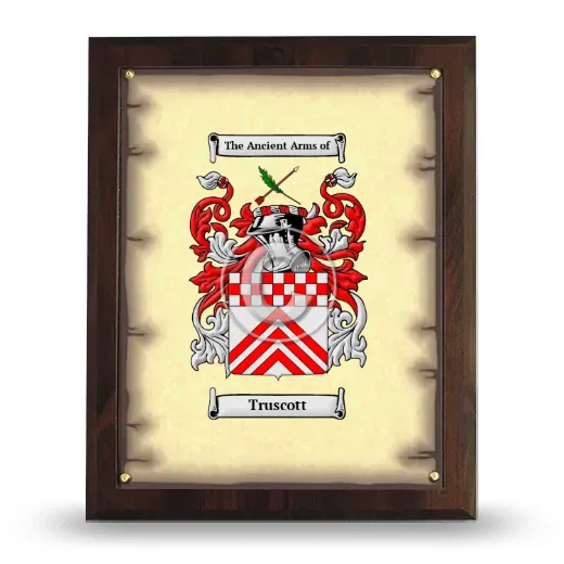 Truscott Coat of Arms Plaque
