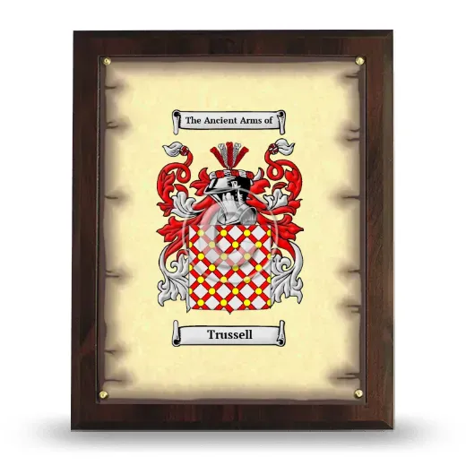 Trussell Coat of Arms Plaque