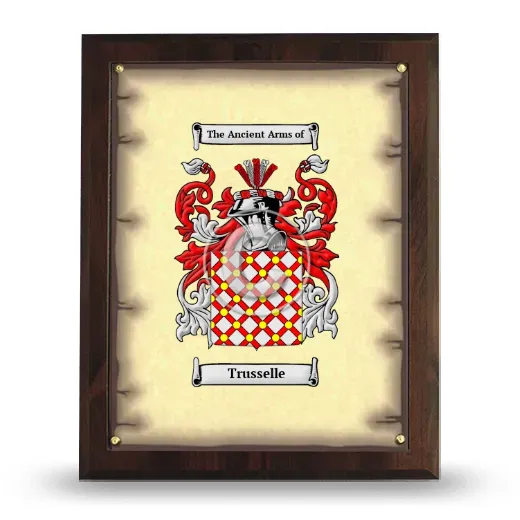 Trusselle Coat of Arms Plaque