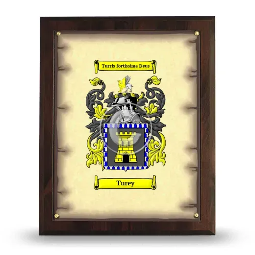 Turey Coat of Arms Plaque
