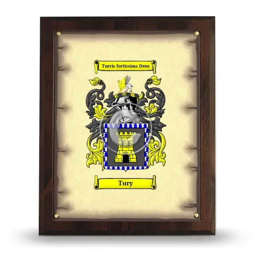 Tury Coat of Arms Plaque