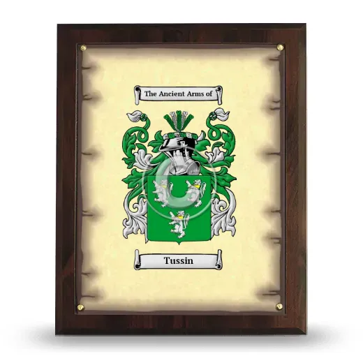 Tussin Coat of Arms Plaque