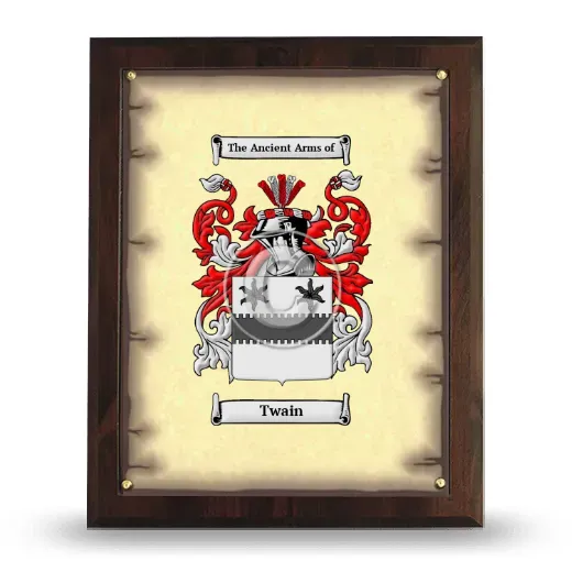 Twain Coat of Arms Plaque