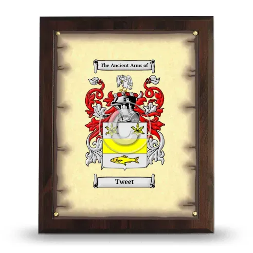Tweet Coat of Arms Plaque