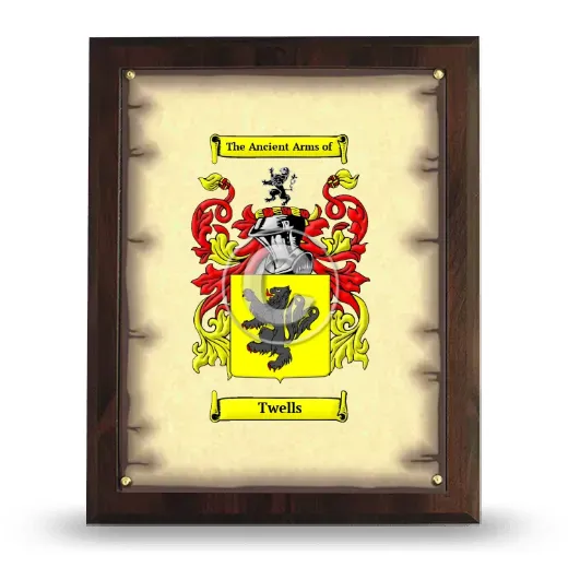 Twells Coat of Arms Plaque