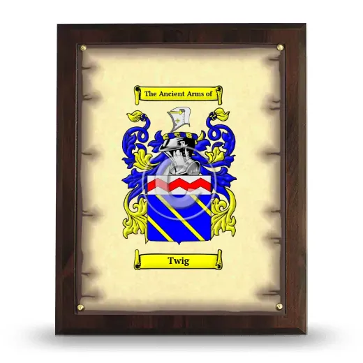 Twig Coat of Arms Plaque