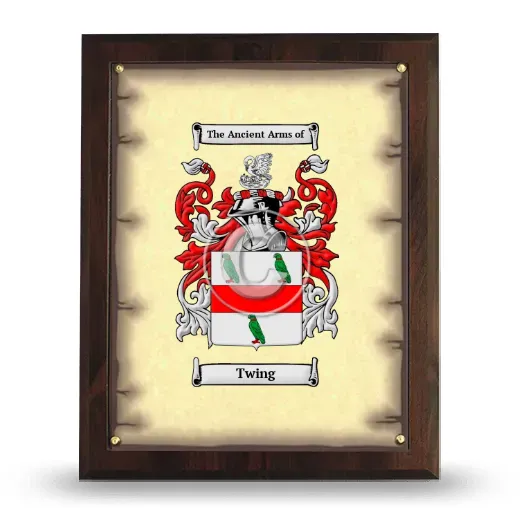 Twing Coat of Arms Plaque
