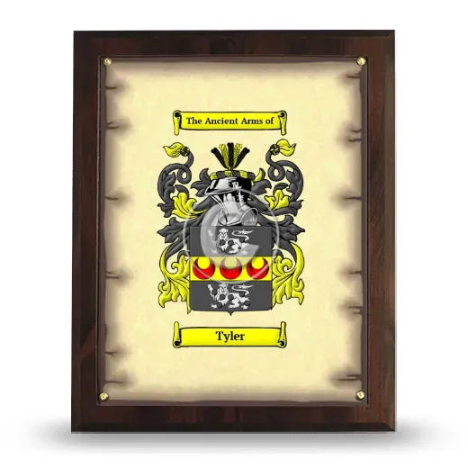 Tyler Coat of Arms Plaque