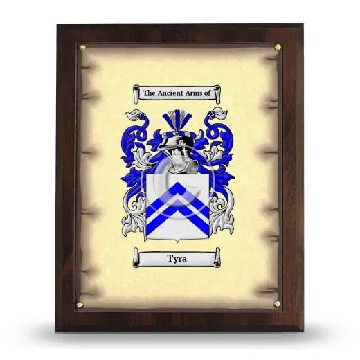 Tyra Coat of Arms Plaque