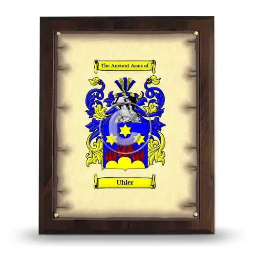 Uhler Coat of Arms Plaque
