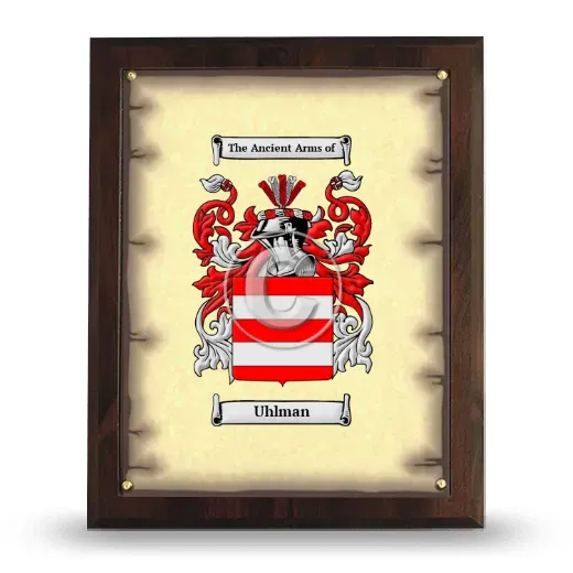 Uhlman Coat of Arms Plaque