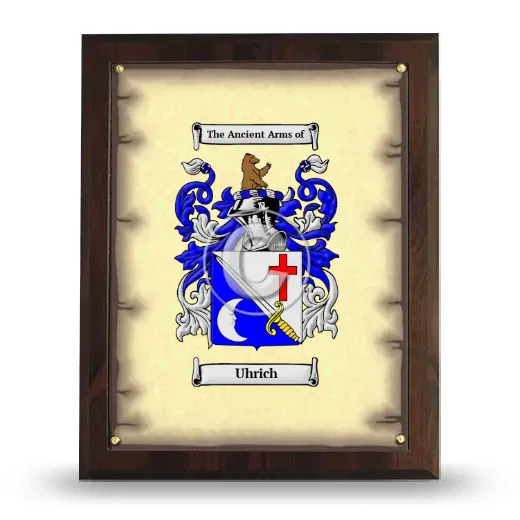 Uhrich Coat of Arms Plaque