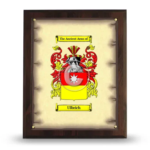 Ulbrich Coat of Arms Plaque