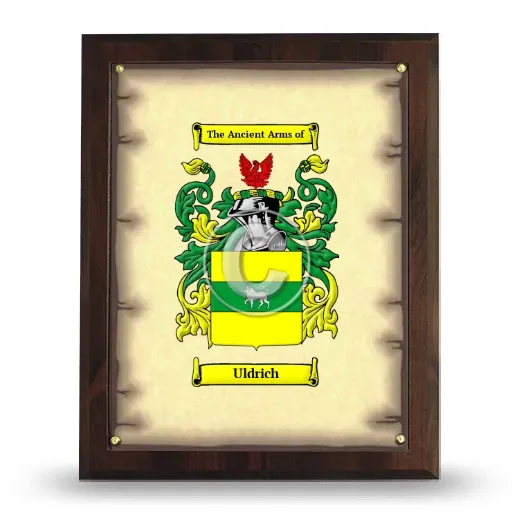Uldrich Coat of Arms Plaque