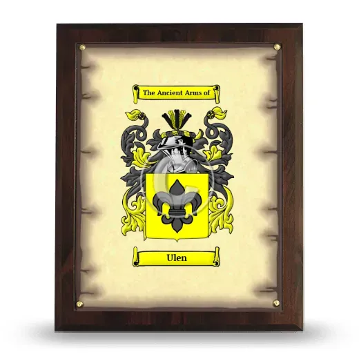 Ulen Coat of Arms Plaque