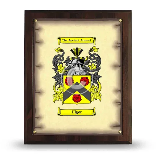Ulger Coat of Arms Plaque