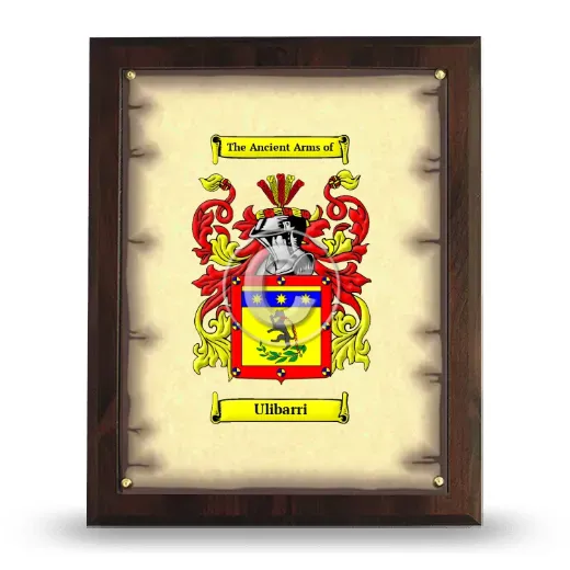 Ulibarri Coat of Arms Plaque