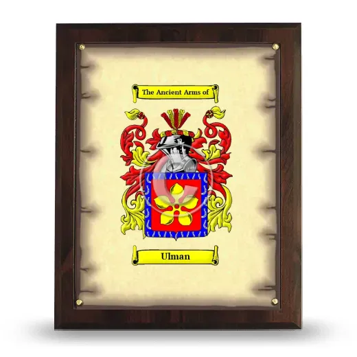 Ulman Coat of Arms Plaque