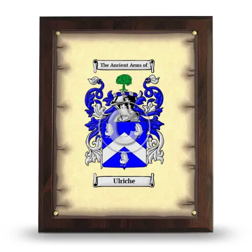 Ulriche Coat of Arms Plaque