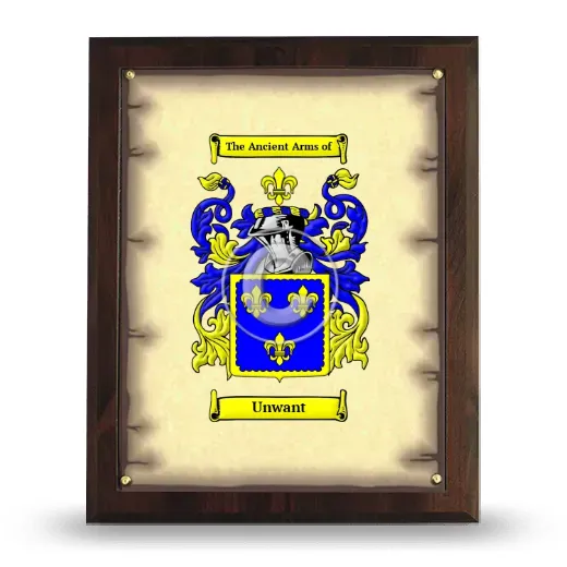 Unwant Coat of Arms Plaque