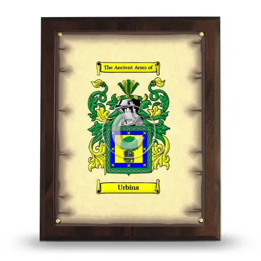 Urbina Coat of Arms Plaque