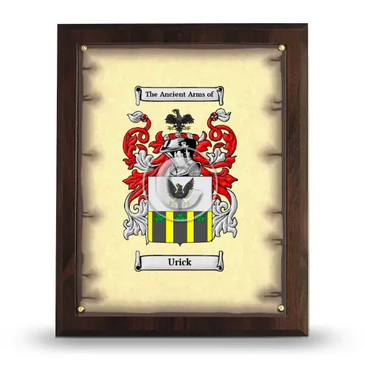 Urick Coat of Arms Plaque