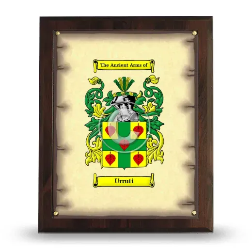 Urruti Coat of Arms Plaque