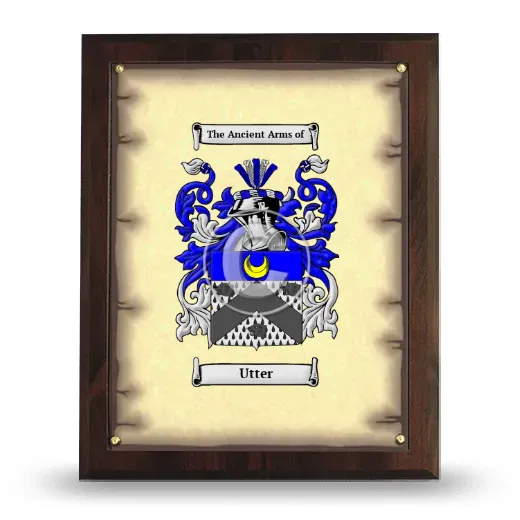 Utter Coat of Arms Plaque
