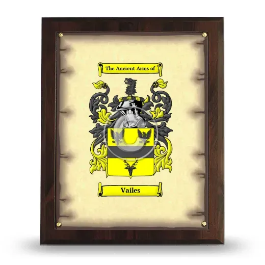 Vailes Coat of Arms Plaque