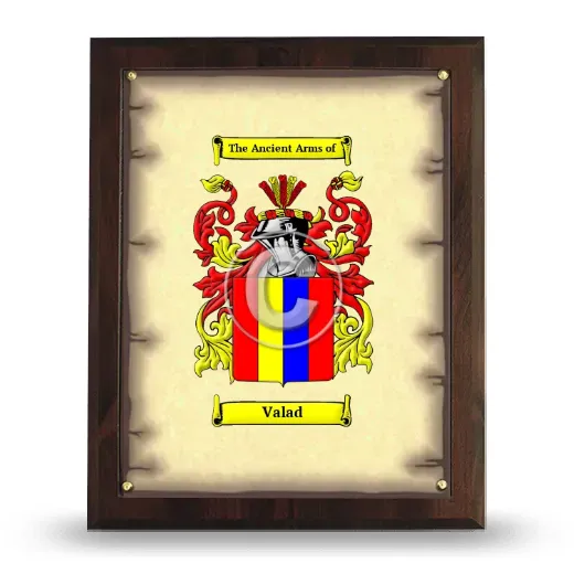 Valad Coat of Arms Plaque