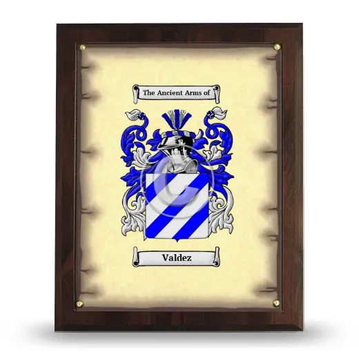 Valdez Coat of Arms Plaque