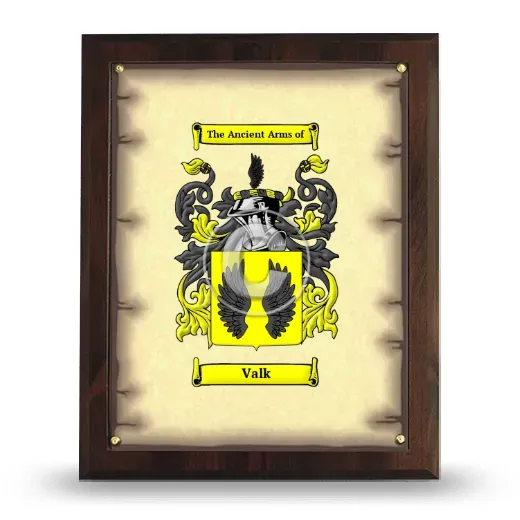 Valk Coat of Arms Plaque
