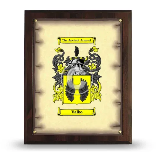 Valko Coat of Arms Plaque