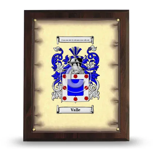 Valle Coat of Arms Plaque